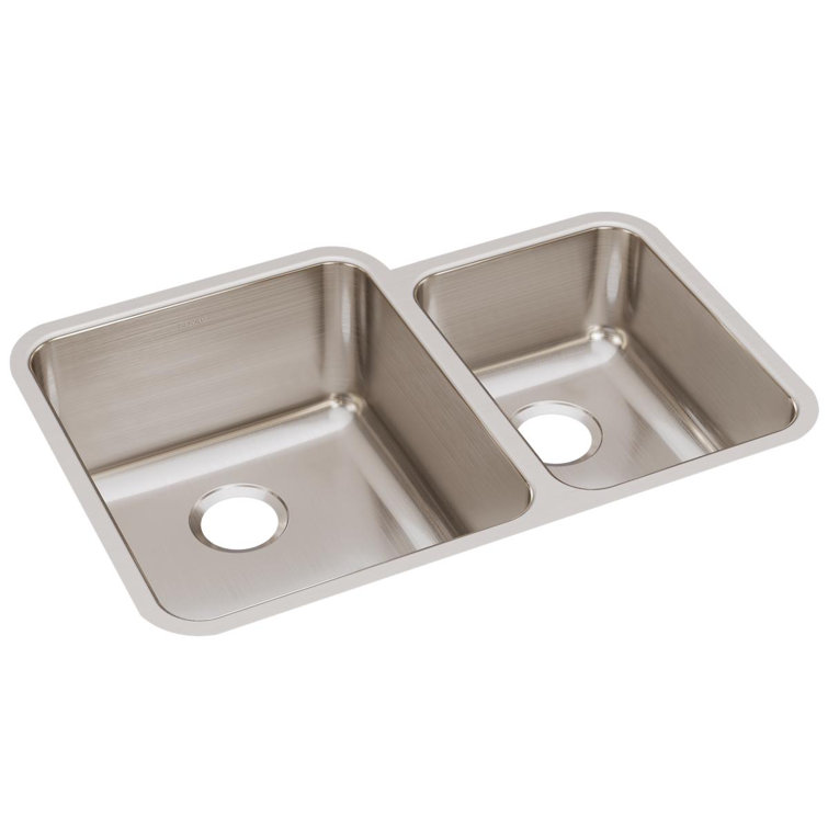 Lustertone 30.75" L x 21" W Double Basin Undermount Kitchen Sink
