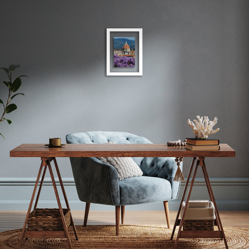 Cadre photo flottant Merranda, White, L 8 po x H 10 po