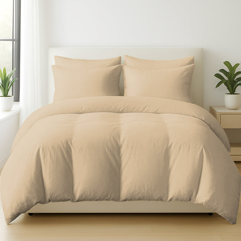 Hotel Collection Egyptian Cotton Duvet Cover Set – 100% Premium Natural Cotton, Lightweight & Breathable with Zipper Closure