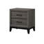 Ensemble de 5 pièces pour très grand lit contemporain avec lit à panneaux, commode, miroir et 2 tables de chevet au fini gris et noir-1295187905
