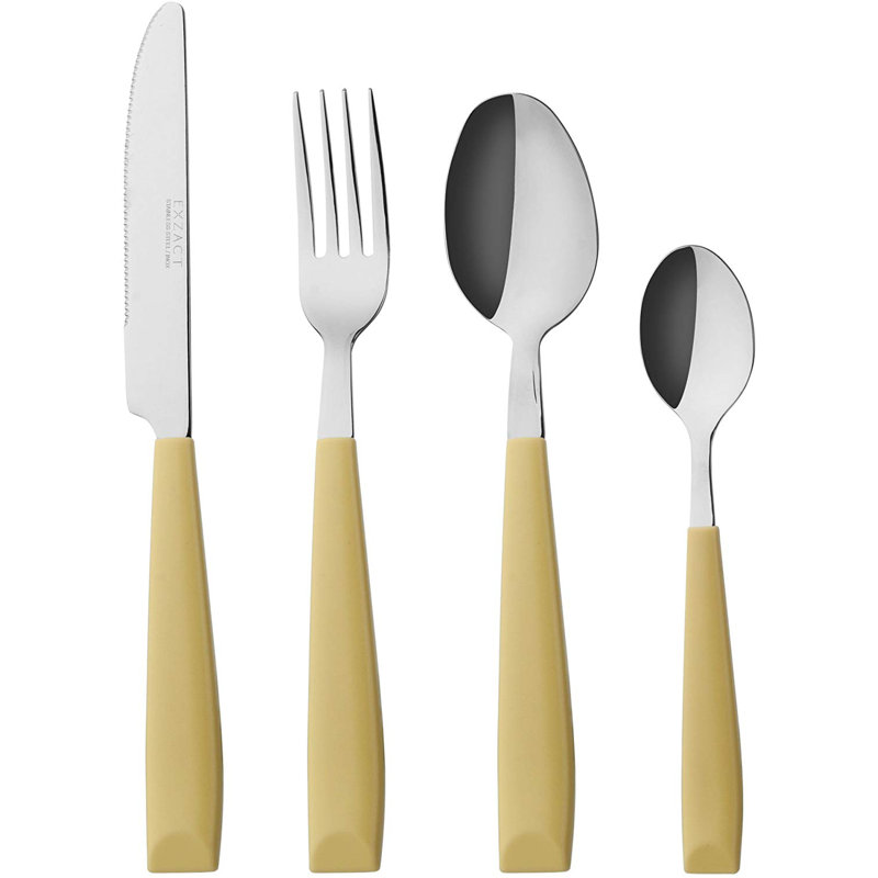 ANNOVA Stainless Steel Flatware Set - Service for 4, Yellow
