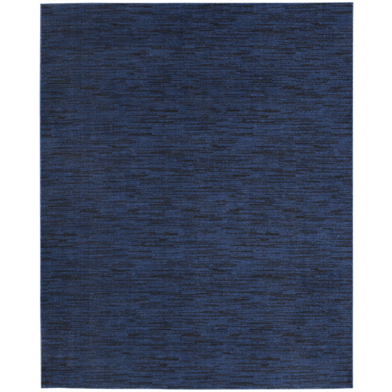 Tapis d'extérieur 9 pi x 12 pi bleu minuit résistant aux taches