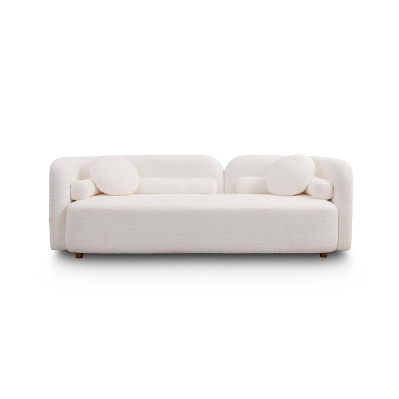 Canapé de luxe moderne et luxueux pour salon, canapé rembourré Boucle pour bureau personnel, 3 places