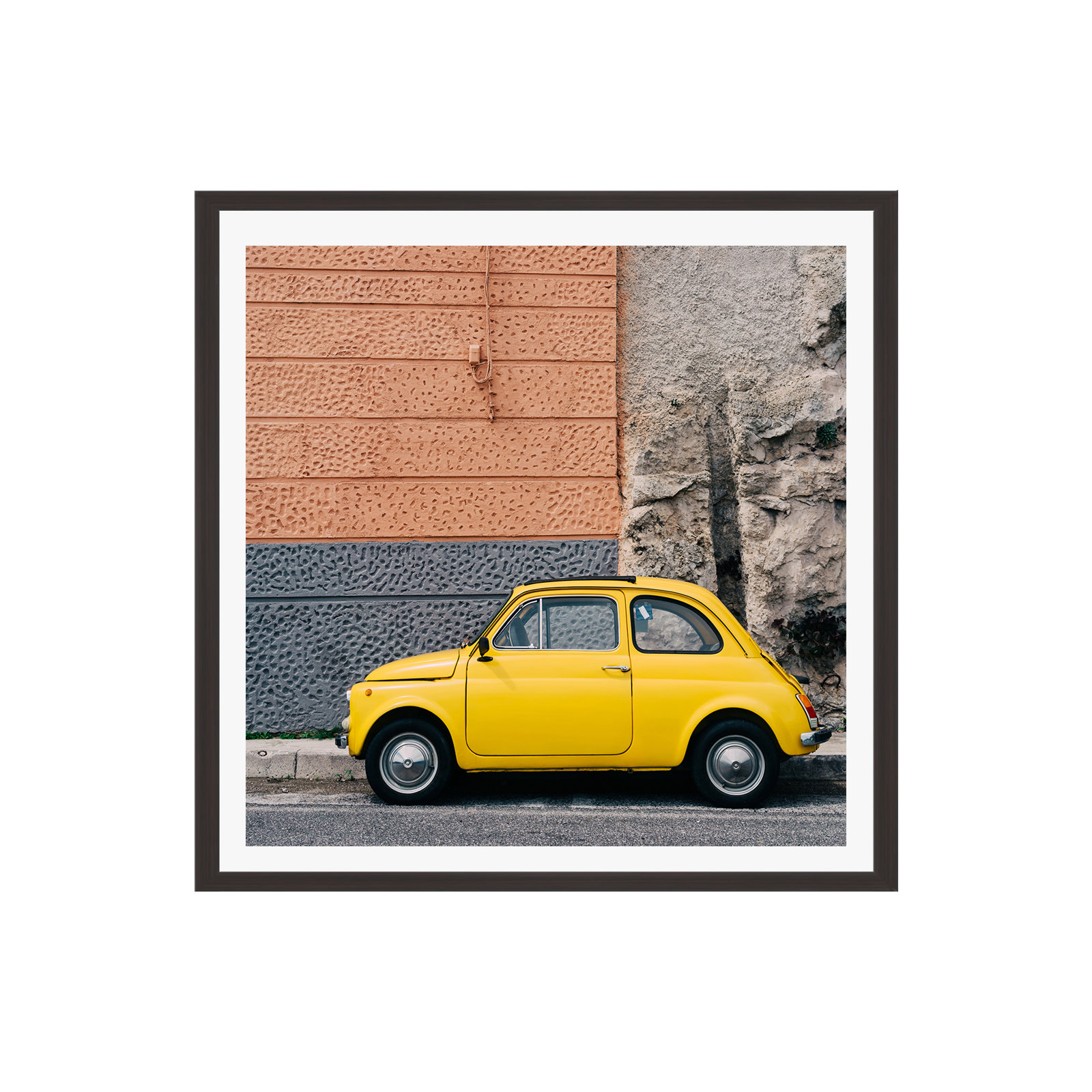 Amalfi Coast Drive XII by Bethany Young, 12" H x 12" W x 0.75" D, Yes, Espresso Single Picture Framed