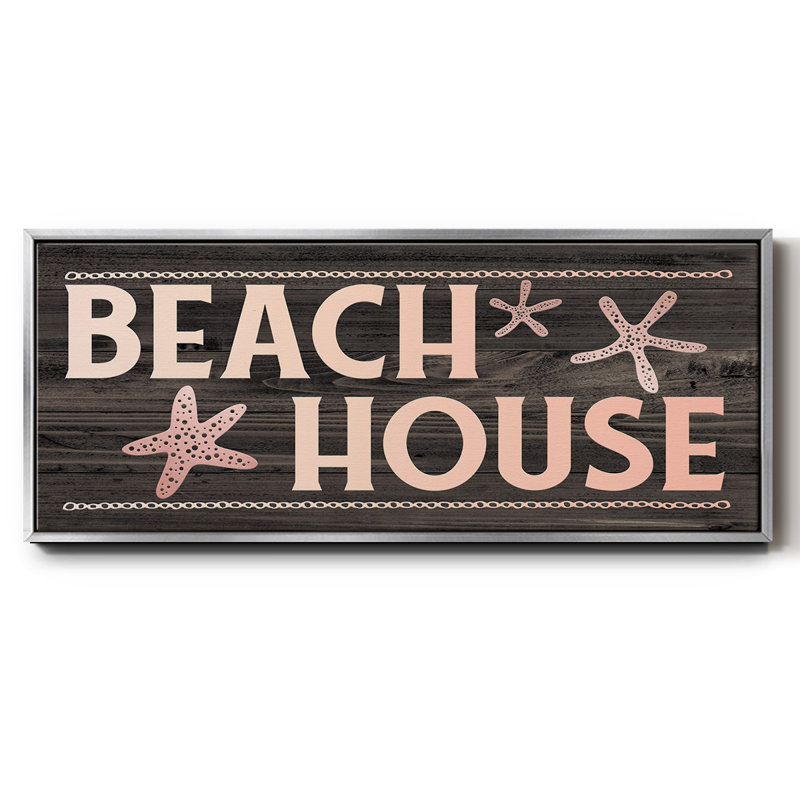 Beach House- Framed Canvas, 24" H x 60" W