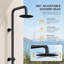 Douche extérieure à eau froide seulement avec pomme de douche à pluie rotative mince pour piscine de jardin et patio-119918111