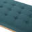 Teal Fabric With An Elegant Appeal, Paired Birch Wood Legs Contemporary Bench Upholstery And Leg Support