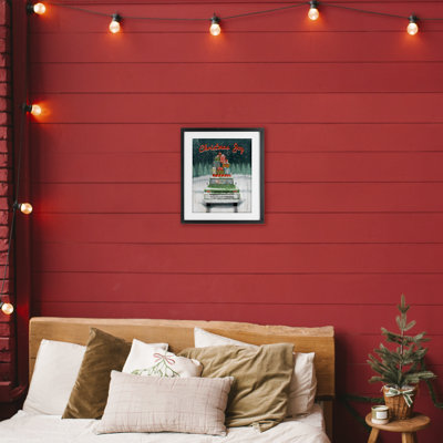 Christmas Joy Rustic Truck Framed Print Under Glass, design by Jilly Jack Designs
