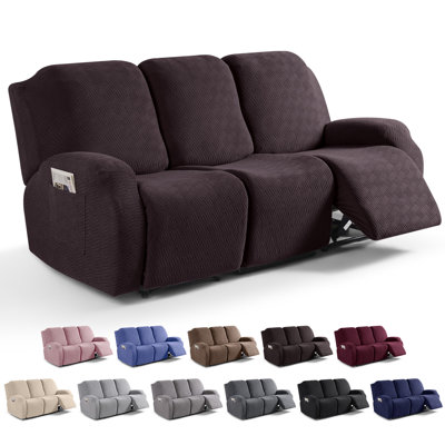 Couvre-fauteuil inclinable avec coussins élastiques pour enfants 3 pièces Wald
