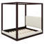 Lit plateforme à baldaquin en bois avec tête de lit tapissier-129768001-129768002