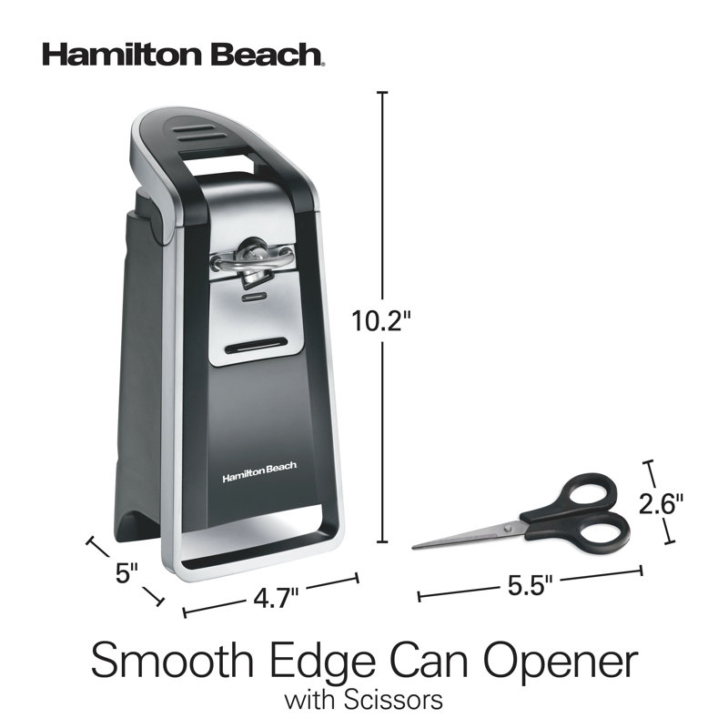 Ouvre-boîte avec ciseaux à bord lisse Hamilton Beach