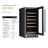 15 In. 13-bottle Wine Cooler With Compressor Cooling, 6 Beech Wood Shelves, Built-in/freestanding Wine Fridge In Black