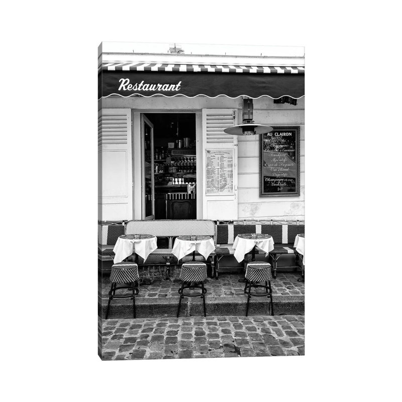French Restaurant by Philippe Hugonnard - Wrapped Canvas Print, 20.32 cm H x 30.48 cm W