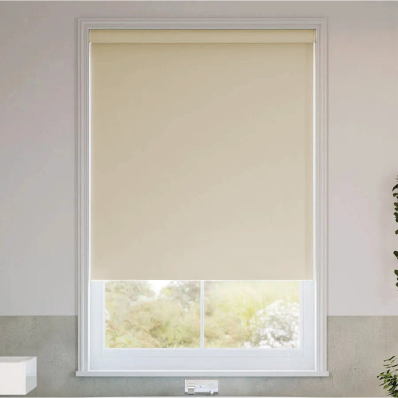 Indoor Blackout Trimmable Roller Blind – Custom Fit Window Shade with Light Control & Privacy, Cappuccino, 165cm L x 150cm W
