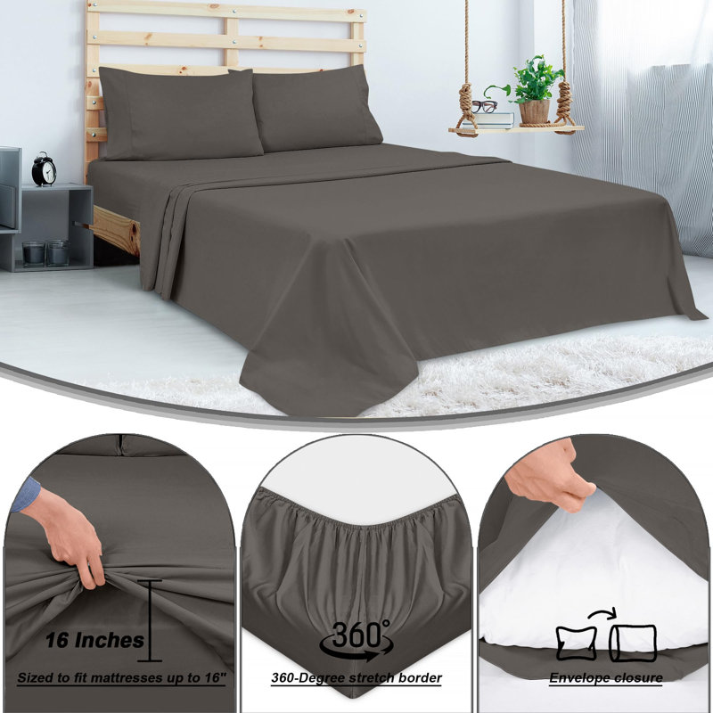 Royale Linens 300 Thread Count 100% Long Staple Combed Cotton Sheet Set - 3 Piece Twin Bed Sheets - 1 Fitted, 1 Flat & Pillow case -Soft Cool & Crisp Sheet Set (Twin, )