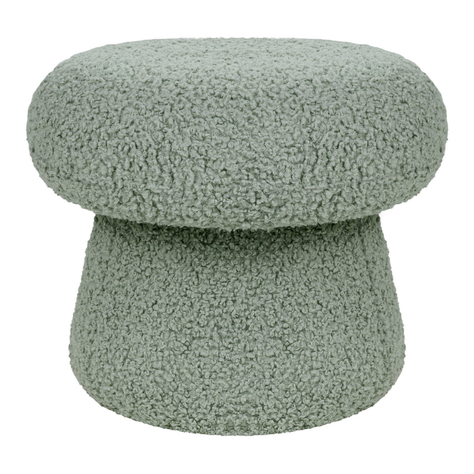 Mushroom Pouf, Sage Teddy Loop, Standard