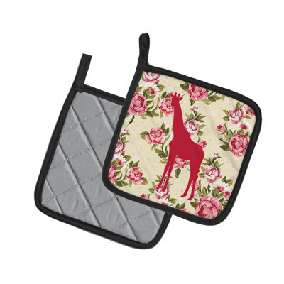 Bungalow Rose Floral Polyester Potholder