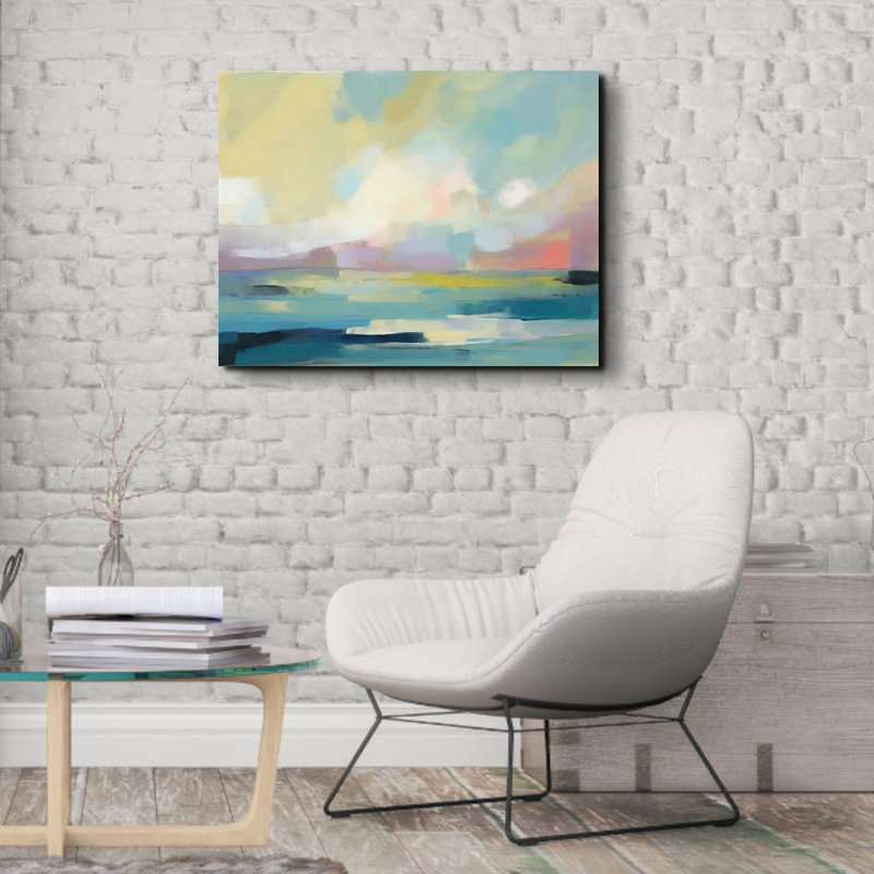 «At Sea On Canvas» par Stephen Chambers, reproduction, H 15 po x l 18 po x P 1,5 po