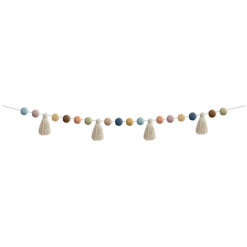 Tout le monde est la guirlande Welcome Pom-Poms and Tassels