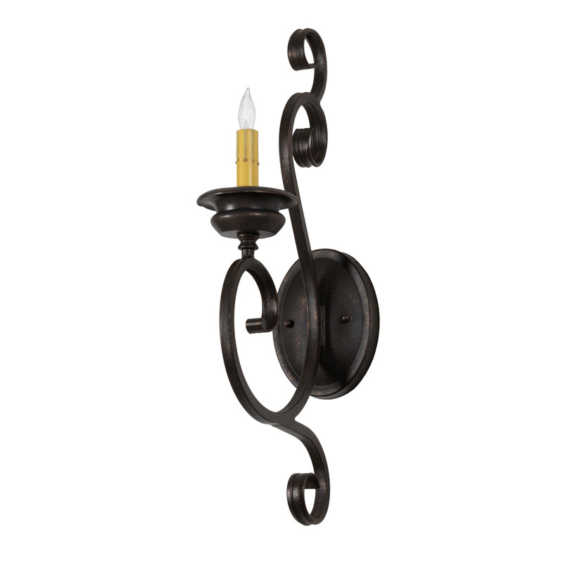 Fernando 1 - Light Candle Wall Light, Gilded Tobacco