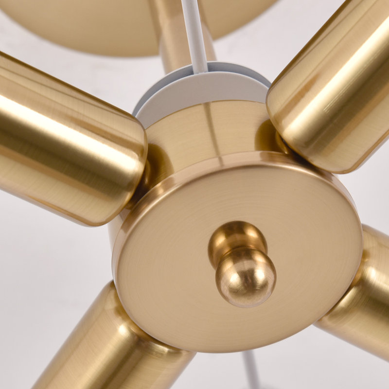 4-Lamp Golden Flower shaped Adjustable Iron Ceiling Light