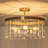 5 - Light Glass Flush Mount Ceiling Light