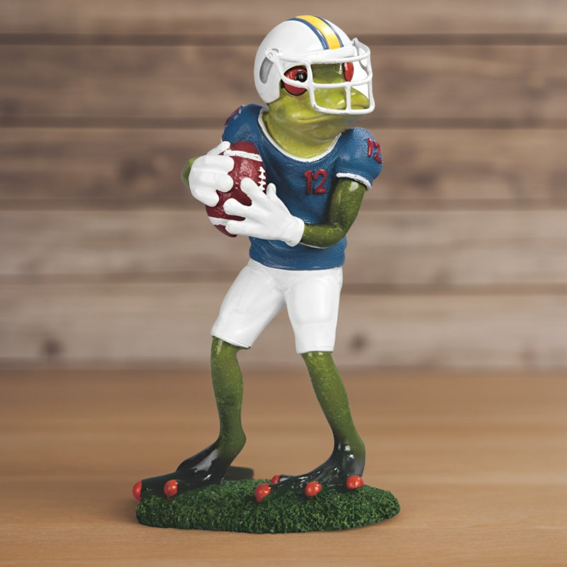 6.5"H Frog Football #12 Figurine