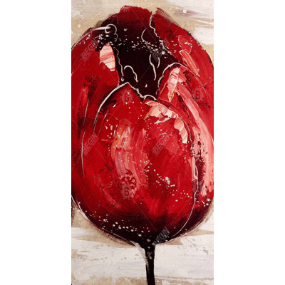 Two red tulips - 15.75"x31.50" Desk mat