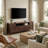 Warm Shaker 72"W Solid Wood Transitional TV Stand for TVs up to 80" with 4 Cabinets, 1 Drawer, and Flip-Down Compartment-852059979