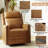 Regazzi Top Grain Leather Swivel Power Recliner-98387623