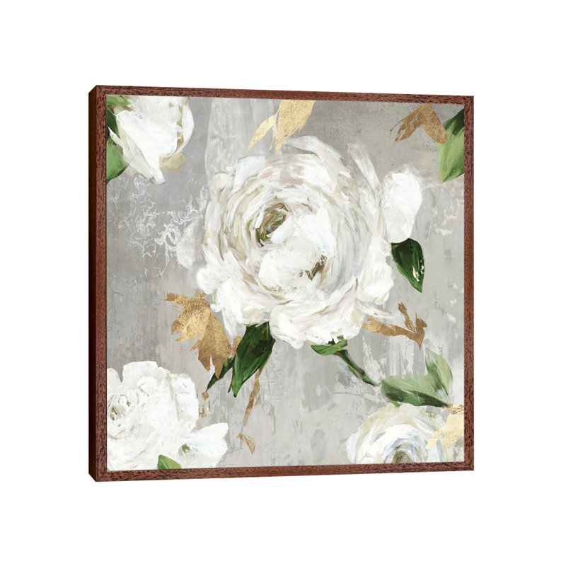 Garden Memories I by Asia Jensen - Print on Canvas, 66.04 cm H x 66.04 cm W, Classic Brown Wood Framed