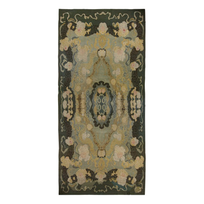 Rug & Kilim One-of-a-kind 9'10" X 21'5" Area Rug In Blue/ Brown/ Beige/ Pink/ Green In Blue;brown;beige;pink;green