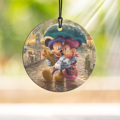 Disney Mickey and Minnie Mouse Paris France Lightcatcher Suncatcher Hanging Glass Print