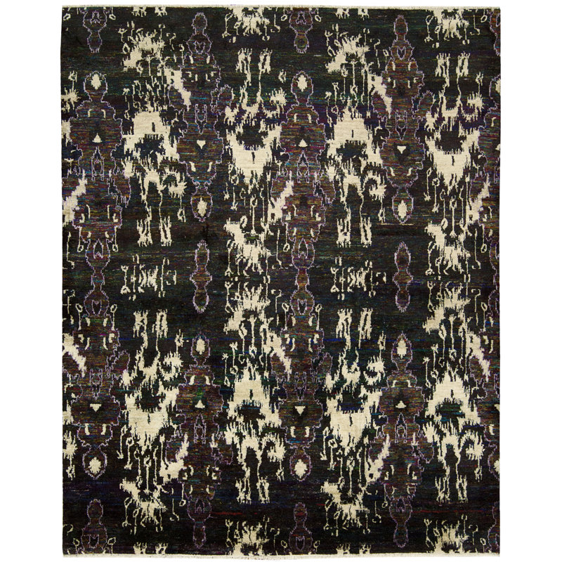 Baughn Silk Abstract Indoor Rug, Rectangle 9'9" x 13'9"