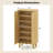  6-Tier Wooden Shoe Storage Cabinet w/ Doors Removable Shelves for Entryway