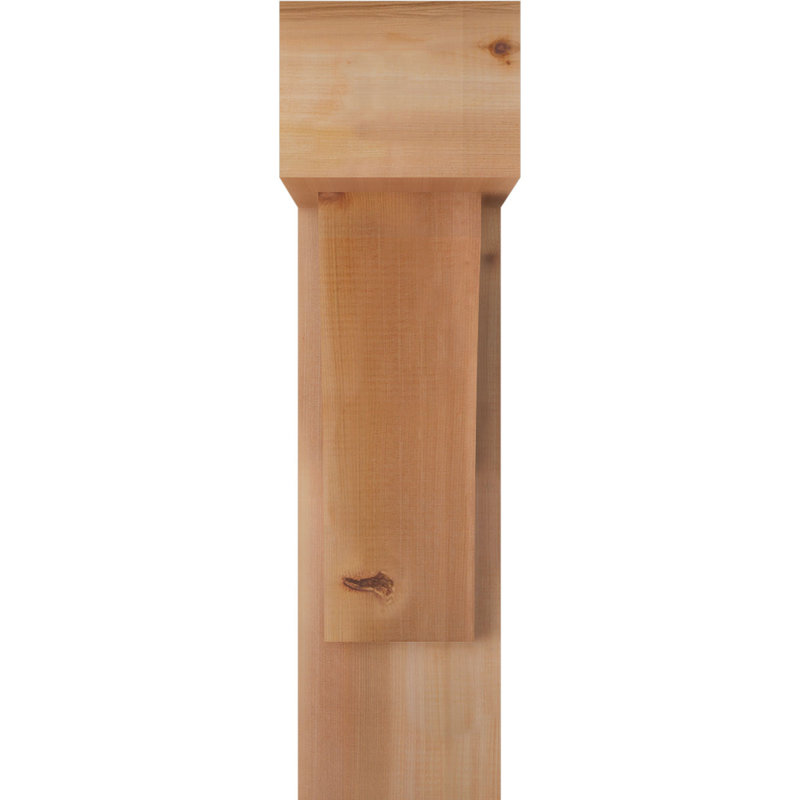 Thorton Block Bracket with Offset Brace, 28 x 20, 7 1/2"W Western Red Cedar (Smooth)