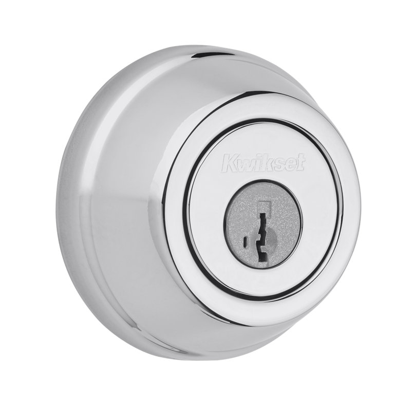 Single Cylinder Deadbolt, Polished Chrome