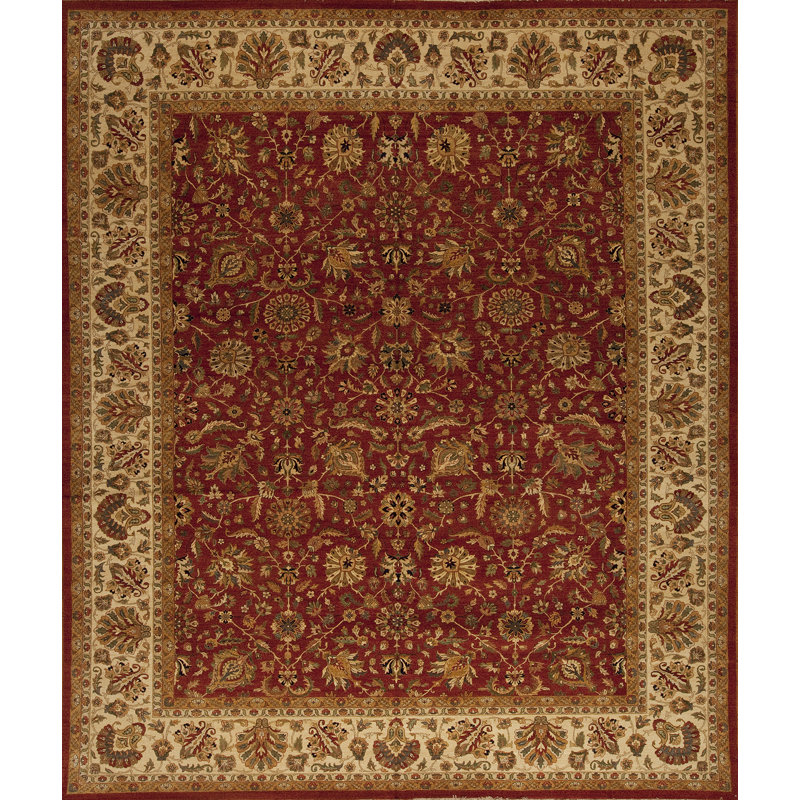Empire Handmade Wool Floral and Oriental Area Rug, Rectangle 12' x 15'