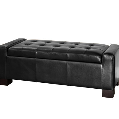 Grand repose-pieds de rangement de 51 po, banc de rangement capitonné pour le salon, le vestibule ou la chambre à coucher (SEULEMENT UN OTTOMAN)