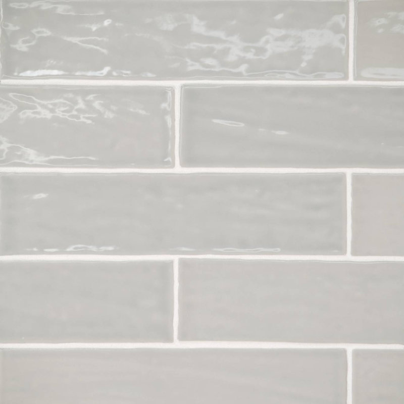 Marin 2.5" X 10" Ceramic Wall Tile In Midnight Tide, Gray