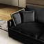 Canapé modulaire noir avec 4 sièges et coussins, canapé de siège profond en forme de L moderne, mousse rembourrée en velours côtelé respirant, structure en bois massif multiplicateur de gravité, amovible pour la chambre à coucher, - éponges de canapé,