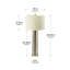 Lampe de table 35 "or antique