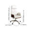 Fauteuil de direction inclinable et pivotant en cuir blanc-976630590