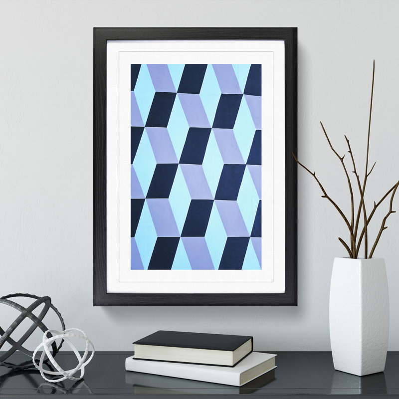 State Harlequin - Picture Frame Graphic Art, Black, 90cm H x 65cm W x 2cm D