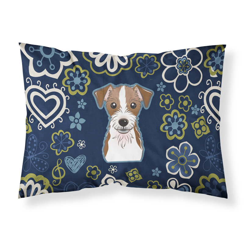 Taie d’oreiller floral, Jack Russell terrier brun foncé
