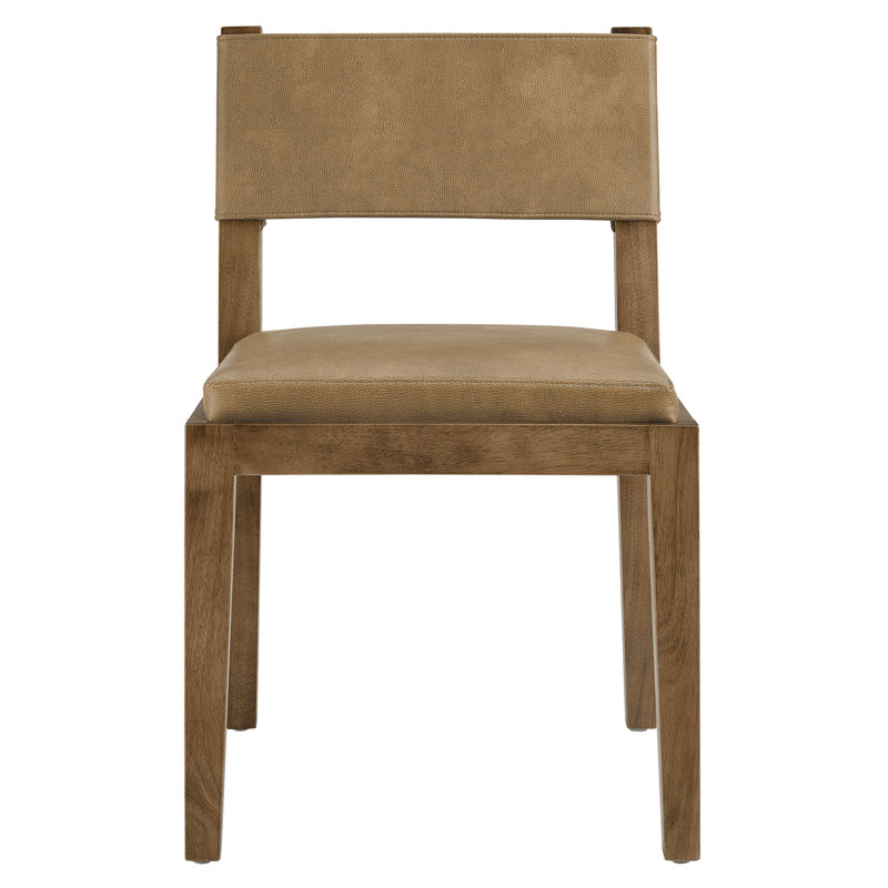 Calder Vegan Leather Dining Side Chair In Toast, Toast