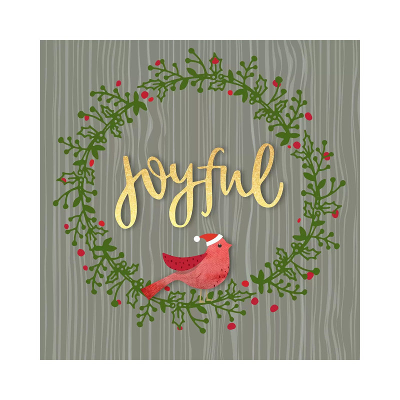 Joyful by Linda Birtel - Wrapped Canvas Gallery-Wrapped Canvas Giclée, 45.72 cm H x 45.72 cm W x 3.175 cm D