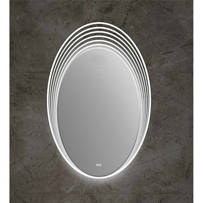 Monterey Glass Oval Wall Mirror