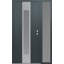 Diamond A1 Right-Hand Panel Silver Steel Prehung Front Entry Door With Sidelite-117056514-117056519-117056521