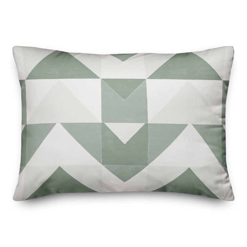 Abstract Outdoor Throw Pillow, Green